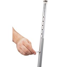 National Public Seating Corp. Adjustable Stool - 31" to 39", Gray, Without Backrest, adjusting leg