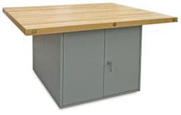Hann Four-Station Locker-Type Workbench - showing 4-Door Workbench without Vises