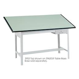 Safco Professional Drafting Table - 37-1/2" x 72", Light Green, Top Only