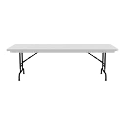 Correll Plastic Resin Folding Table - 30" x 60", Granite, Adjustable Height - side view