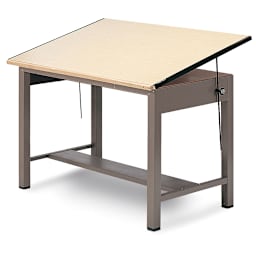 Mayline Ranger Small Steel Four-Post Drawing Table - 60" x 37-1/2"