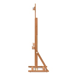 Richeson Basset Studio Easel - Side view of easel set vertically
