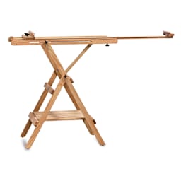 Best Deluxe Lobo Easel - side view of easel with mast horizontal