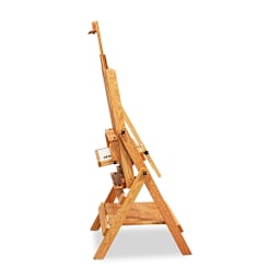 Best Halley Easel - Side view of Easel with Mast tilted forward for pastel work