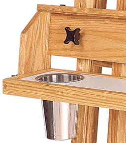 Best Santa Fe II Easel, view of brush cleaner cup