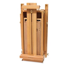 Richeson Weston Half French Easel - Folded and standing upright for transport