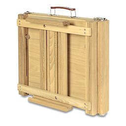 Ravenna Table Sketchbox Easel - Natural finish easel closed and upright for transport