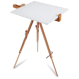 Large Basic Field Easel M-29 - Easel standing with mast set horizontally for watercolor use