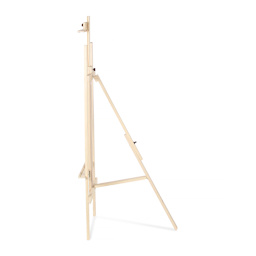 Adjustable Pine Lyre Easel - Side view showing easel upright