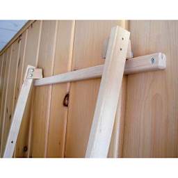 Hanging Easel with Storage Tray - Closeup of top mounting lip 