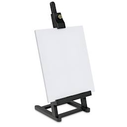 Blick Studio Mini Tabletop Easel - Black with canvas