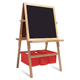 Blick Studio Adjustable Activity Easel - Natural, chalkboard side