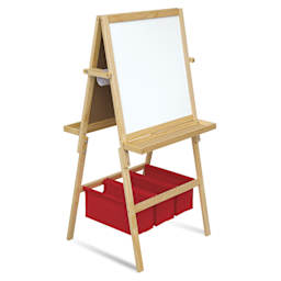 Blick Studio Adjustable Activity Easel - Natural, whiteboard side