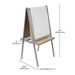 Blick Essentials Paint and Draw Easel - Gray, dimensions
