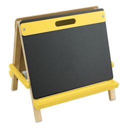 Blick Children's Tabletop Easel - Lemon Zest, chalkboard side