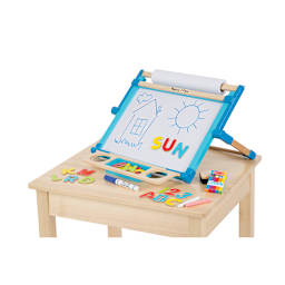Melissa & Doug Double-Sided Magnetic Tabletop Easel (Magnetic dry-erase board side shown)