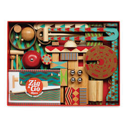 Djeco Zig and Go Reaction Construction Set - Big Boum Wall (Box contents)
