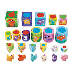 Djeco Ludanimo 3-in-1 Game - Game Components in rows