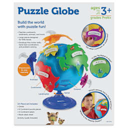 Learning Resources Puzzle Globe back of packaging