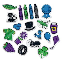 Learning Resources Splash of Color Magnetic Sorting Set (green, purple, black, and blue pieces)