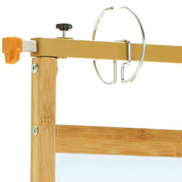 Copernicus Bamboo Deluxe Chart Stand, close up of the hooks