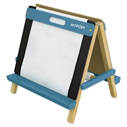 artPOP! Kids 3-in-1 Tabletop Easel - Ocean Blue, front of easel