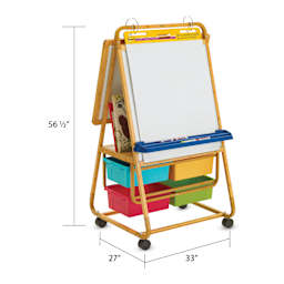 Copernicus Bamboo Royal Reading Writing Center with dimensions