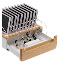 Copernicus Device Management Stand - 10 Device Stand, drawer open, tablets not included