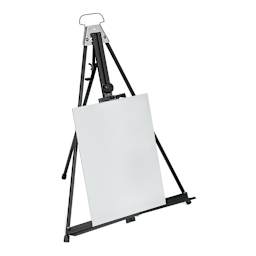 Locking Aluminum Table Easel - Angled view of Easel with Canvas Panel