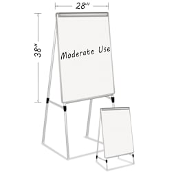 Dry Erase Quad-Pod Presentation Easel - Shown as Table version and extended as floor version
