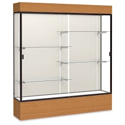 Waddell Reliant Series Display Case - Lighted Case, 72", Plaque Back