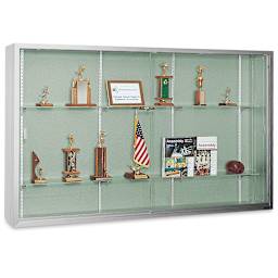 Claridge Sliding Door Display Case - 4 ft x 6 ft x 10 3/4", Dawn Fabricork