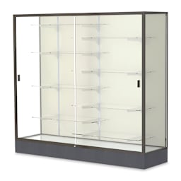 Waddell Colossus Series Display Case - x 66" x 72" x 20", Dark Bronze, Plaque Back