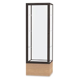 Waddell Keepsake Series Display Case - 24" x 72" x 24", Autumn Oak/Dark Bronze, Clear Back