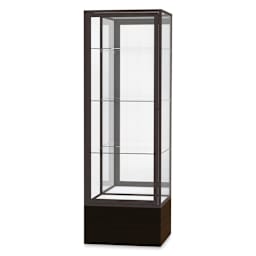 Waddell Keepsake Series Display Case - 24" x 72" x 24", Walnut/Dark Bronze, Mirror Back