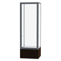 Waddell Keepsake Series Display Case - 24" x 72" x 24", Walnut/Satin, Clear Back