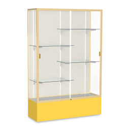 Waddell Spirit Series Display Case - 72" x 48" x 16", Champagne/Goldenrod Base