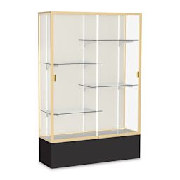 Waddell Spirit Series Display Case - 72" x 48" x 16", Champagne/Black Base