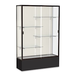 Waddell Spirit Series Display Case - 72" x 48" x 16", Dark Bronze/Black Base