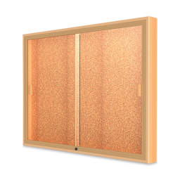 Waddell Legacy Wall Mounted Display Cabinet - 48" x 36" x 4", No Header, Cork Display