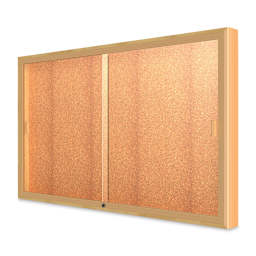 Waddell Legacy Wall Mounted Display Cabinet - 60" x 36" x 4", No Header, Cork Display