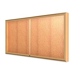 Waddell Legacy Wall Mounted Display Cabinet - 72" x 36" x 4", No Header, Cork Display