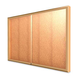 Waddell Legacy Wall Mounted Display Cabinet - 72" x 48" x 4", No Header, Cork Display