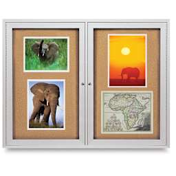 Indoor Board - 48" x 36", 2 Door - holding photo examples (not included)