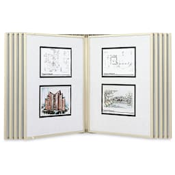 Multiplex Swinging Panel Display - 24" x 36", Beige, 10 Panels, Wall Unit