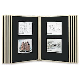 Multiplex Swinging Panel Display - 30" x 40", Beige, 10 Panels, Wall Unit