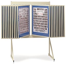 Multiplex Swinging Panel Display - 24" x 36", Beige, 20 Panels, Floor Unit