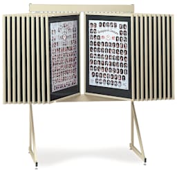 Multiplex Swinging Panel Display - 30" x 40", Beige, 20 Panels, Floor Unit