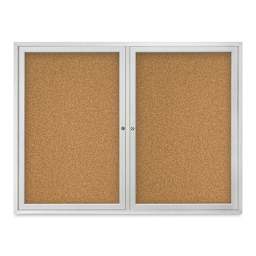 Outdoor Cork Board - 48" x 36", 2 Door