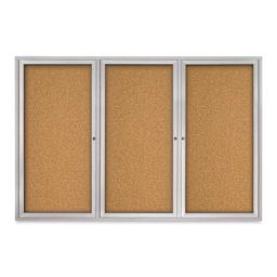 Outdoor Cork Board - 72" x 48", 3 Doors